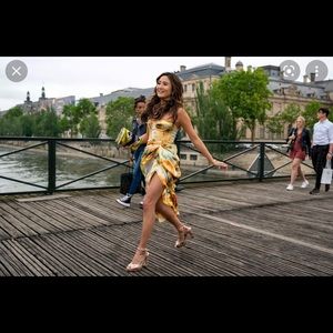 Orange Tie Dye Print Structured Corset Top & Matching Skirt.  Emily In Paris!NWT